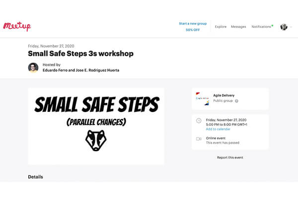 Small Safe Steps 3s workshop